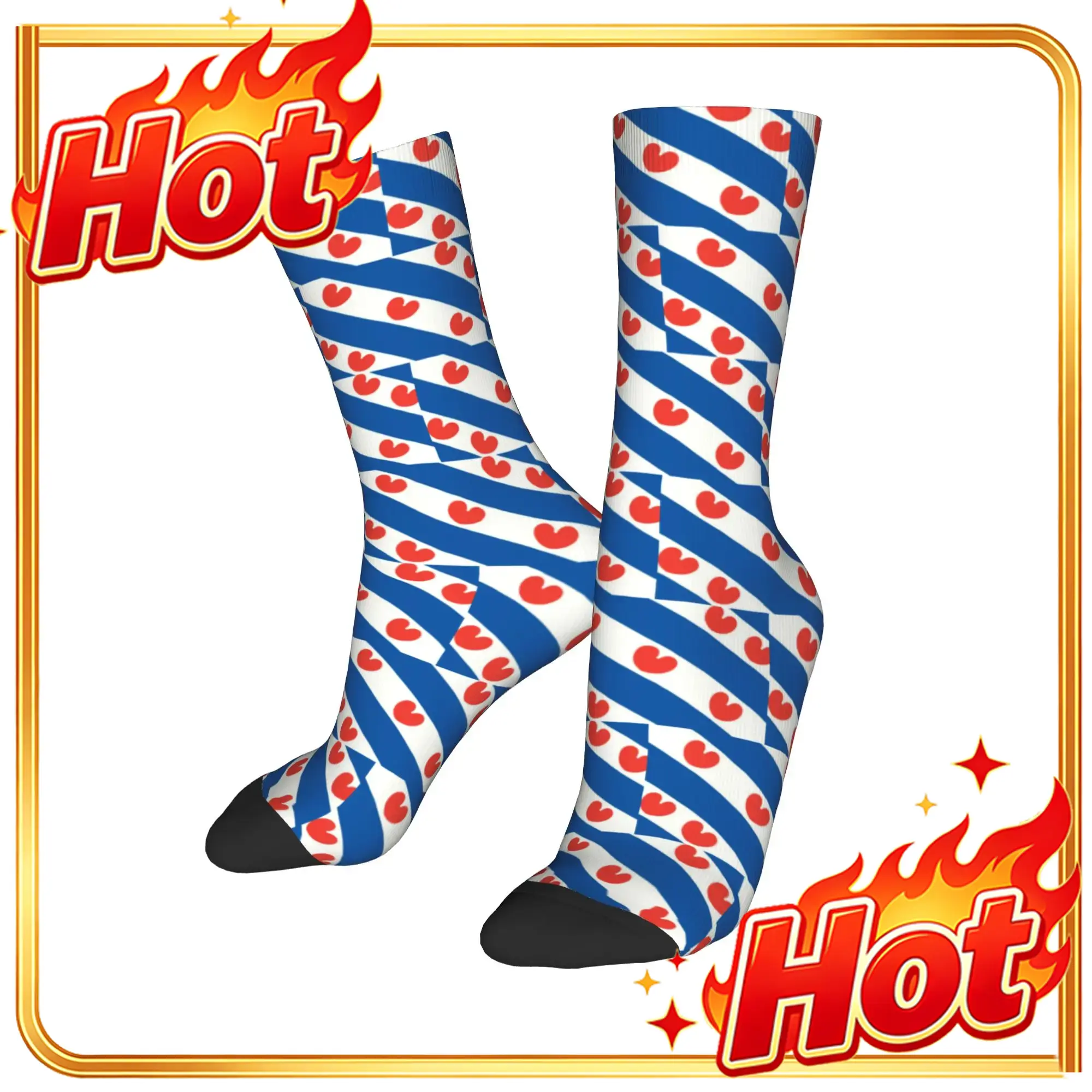 Custom Friesland Flag Men's Cr - Dress Sock Men 评论和价格